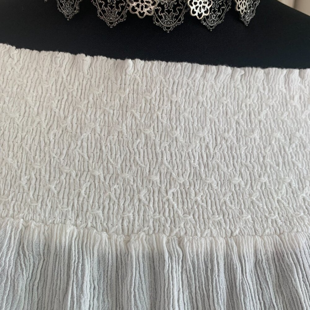 🍁Violeta By Mango Off the shoulder blouse  with lace trim size L - Picture 6 of 7